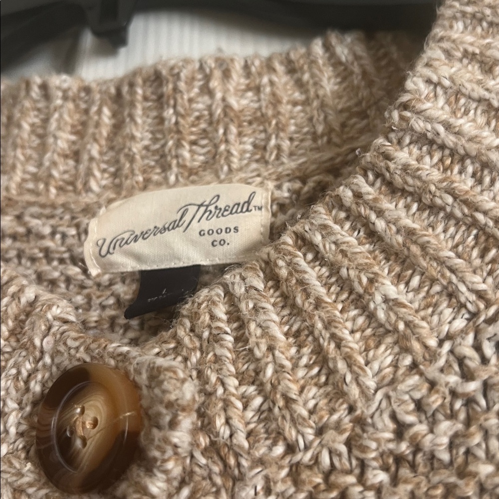 Universal Thread Beige Button-Up Cardigan - Picture 2 of 3